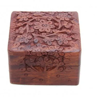 Pooja Box carved with Kashmir Inline work Pooja Box carved with Kashmir Inline work
