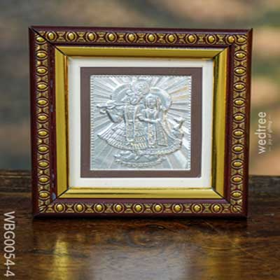 Photoframe Silver Plated – Small – Radhekrishna Photoframe Silver Plated – Small – Radhekrishna