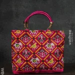 Potli bag – flower thread embroidery and Lace