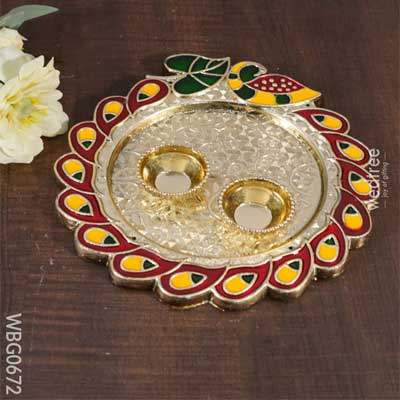 Decorative Peacock Kumkum Plate Decorative Peacock Kumkum Plate
