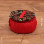 Hand bag raw silk with dandiya prints medium