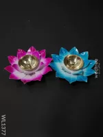 lotus-shaped-hand-painted-diya-set-of-2-wl1377-brass-847