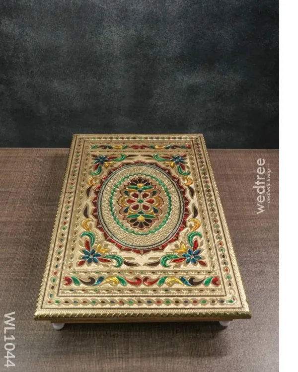 Meenakari Manai with Floral Design – 15X10 Inches – WL1044 Meenakari Manai with Floral Design – 15X10 Inches – WL1044