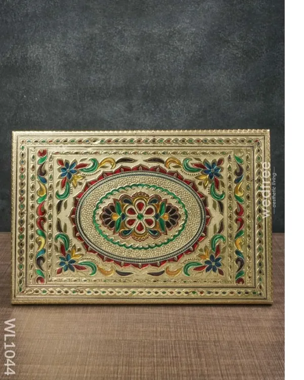 Meenakari Manai with Floral Design – 15X10 Inches – WL1044 Meenakari Manai with Floral Design – 15X10 Inches – WL1044