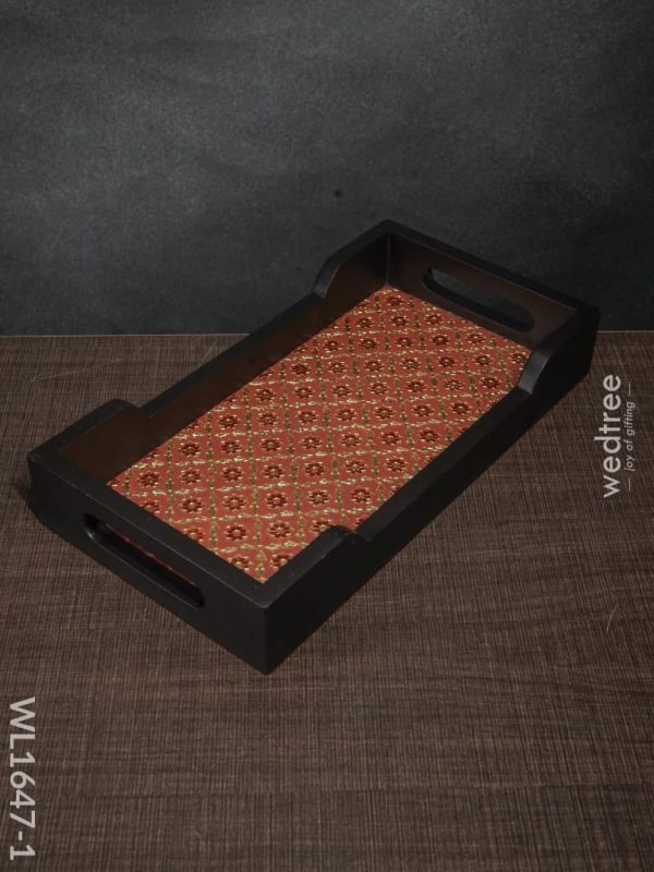 Meenakari Wooden – Rectange Tray (12×6)