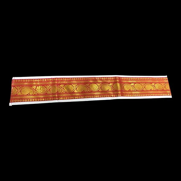 Dhoti Belt – 1.25 Mtrs | Satin with Jari Border Waist Belt for Men/ Veshti Belt Dhoti Belt – 1.25 Mtrs | Satin with Jari Border Waist Belt for Men/ Veshti Belt