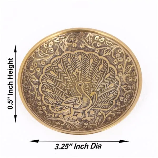 BS Pin Tray with Peacock -3 Inch- 60 gms BS Pin Tray with Peacock -3 Inch- 60 gms