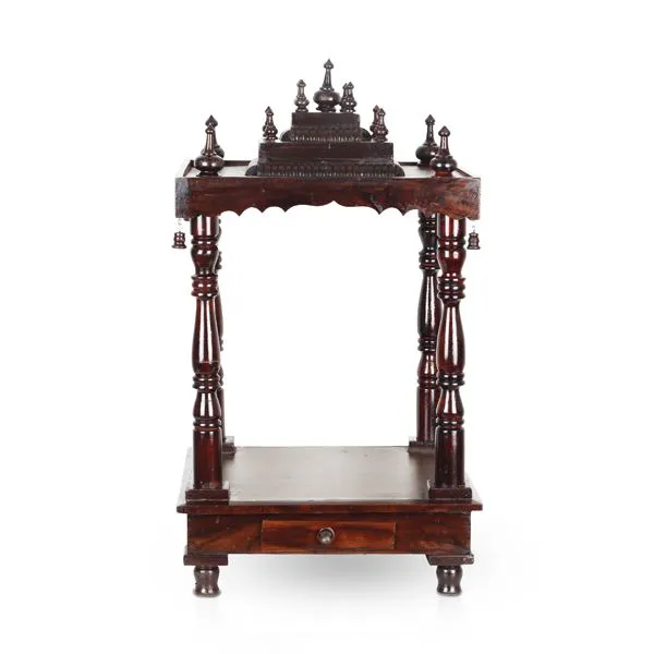 Rosewood Puja Mandir / Mantapam Formica Base And Top 15 X 15 Rosewood Puja Mandir / Mantapam Formica Base And Top 15 X 15