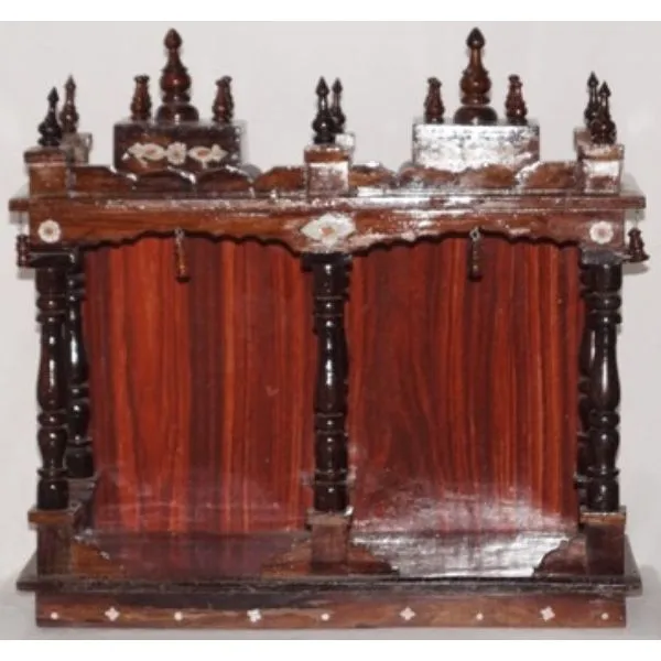 Rosewood Puja Mandir / Mantapam Formica Base And Top 15 X 15 Rosewood Puja Mandir / Mantapam Formica Base And Top 15 X 15