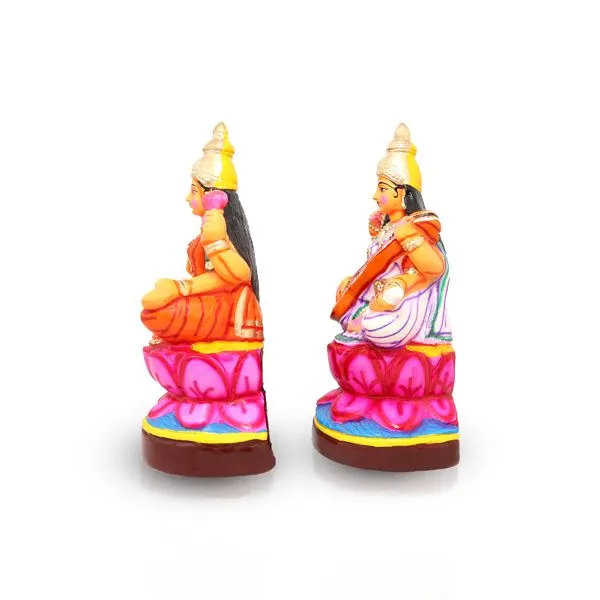 Lakshmi Saraswati Pair – 14 Inch | Giri Golu Doll/ Paper Mache/ Laxmi/ Saraswathi/ Navratri Bommai Lakshmi Saraswati Pair – 14 Inch | Giri Golu Doll/ Paper Mache/ Laxmi/ Saraswathi/ Navratri Bommai