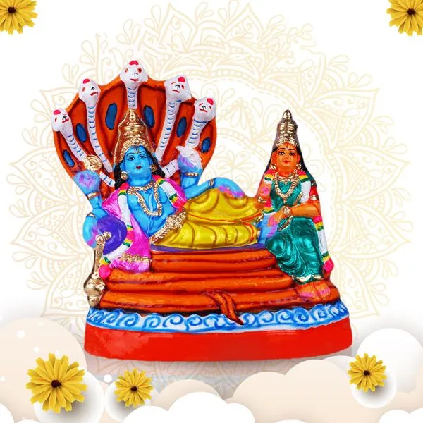 Paarkadal Ranganathar – 14 Inch | Giri Golu Doll/ Paper Mache/ Parkadal Vishnu/ Navratri Bommai/ Gifts Paarkadal Ranganathar – 14 Inch | Giri Golu Doll/ Paper Mache/ Parkadal Vishnu/ Navratri Bommai/ Gifts