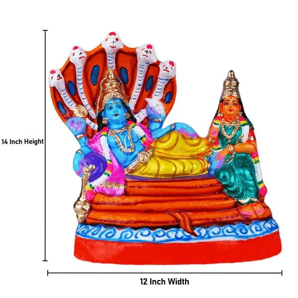 Paarkadal Ranganathar – 14 Inch | Giri Golu Doll/ Paper Mache/ Parkadal Vishnu/ Navratri Bommai/ Gifts Paarkadal Ranganathar – 14 Inch | Giri Golu Doll/ Paper Mache/ Parkadal Vishnu/ Navratri Bommai/ Gifts