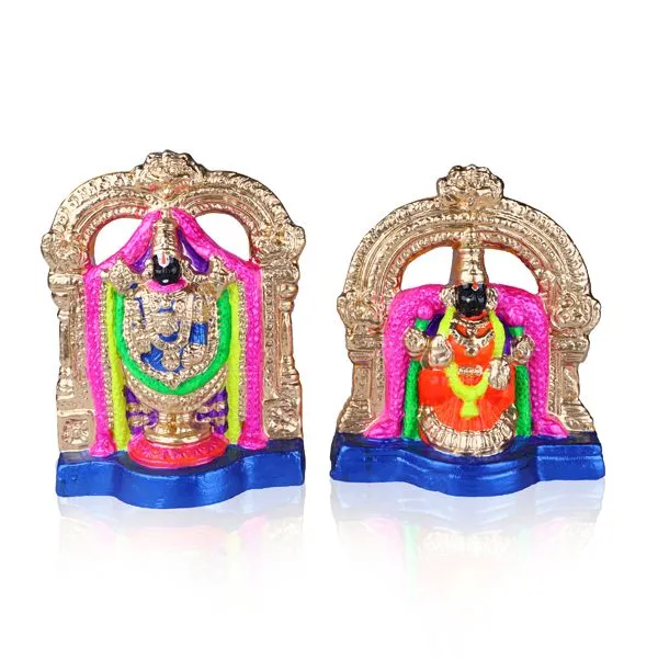 Perumal Thayar Pair – 8 Inch | Giri Golu Doll/ Clay/ Balaji with Padmavathi/ Navratri Bommai/ Gifts Perumal Thayar Pair – 8 Inch | Giri Golu Doll/ Clay/ Balaji with Padmavathi/ Navratri Bommai/ Gifts