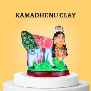 Kamadhenu – 7 Inch | Giri Golu Doll/ Clay/ Kamdhenu Cow Statue/ Navratri Bommai/ Gifts/ Showpiece