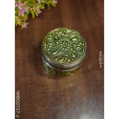WD OXIDISED POORI BOX GOLD FINISH WD OXIDISED POORI BOX GOLD FINISH