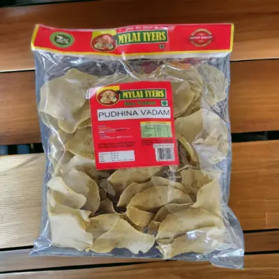 MYLAI IYERS PUDHINA RICE Vadam / Vadiyalu / Sandige -100g MYLAI IYERS PUDHINA RICE Vadam / Vadiyalu / Sandige -100g