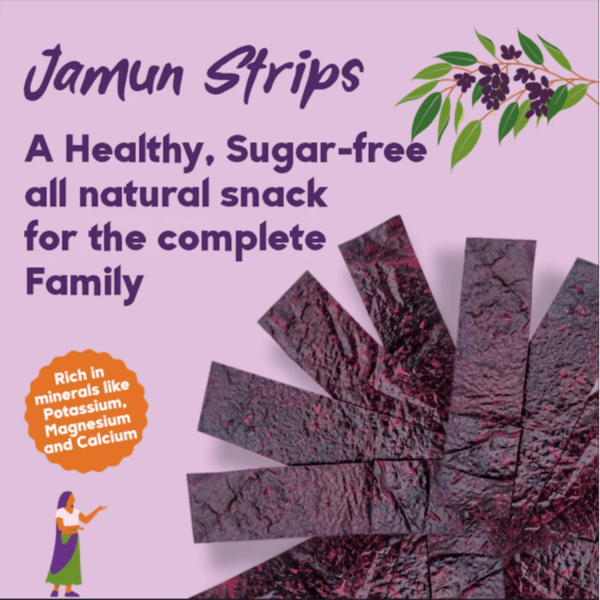 Tribal Veda Jamun Stripes – 80gms Jamun Stripes A healthy natural snack