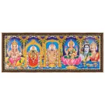 Balaji – Lakshmi – Ganesha – Saraswati – Sai Baba Photo – 31 x 12 inches