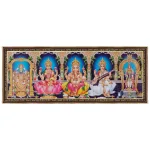 Balaji – Lakshmi – Ganesha – Saraswati – Sai Baba Photo – 31 x 12 inches