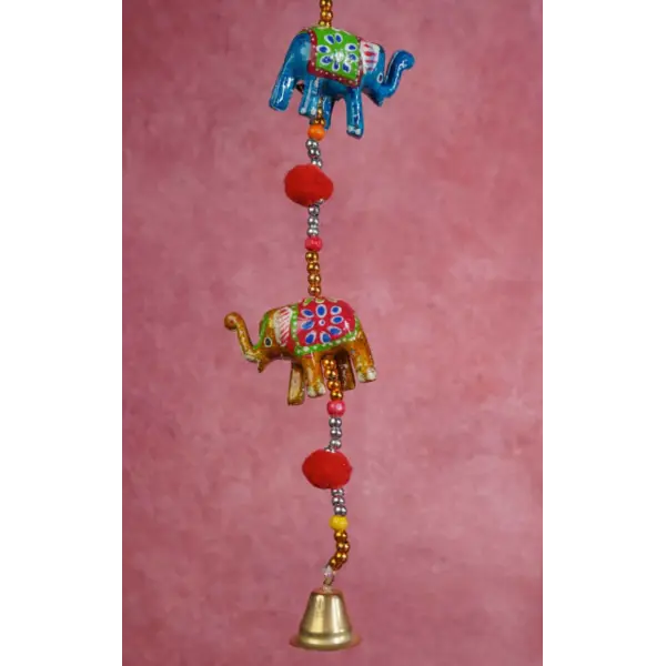 Navratri – Hand Painted Metal Elephant Thoran Navratri – Hand Painted Metal Elephant Thoran