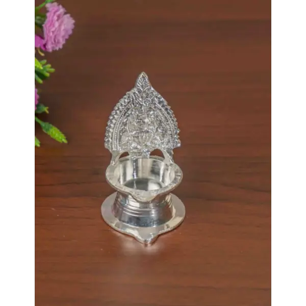 German Silver Kamatchi Diya 3.2 inch German Silver Kamatchi Diya 3.2 inch