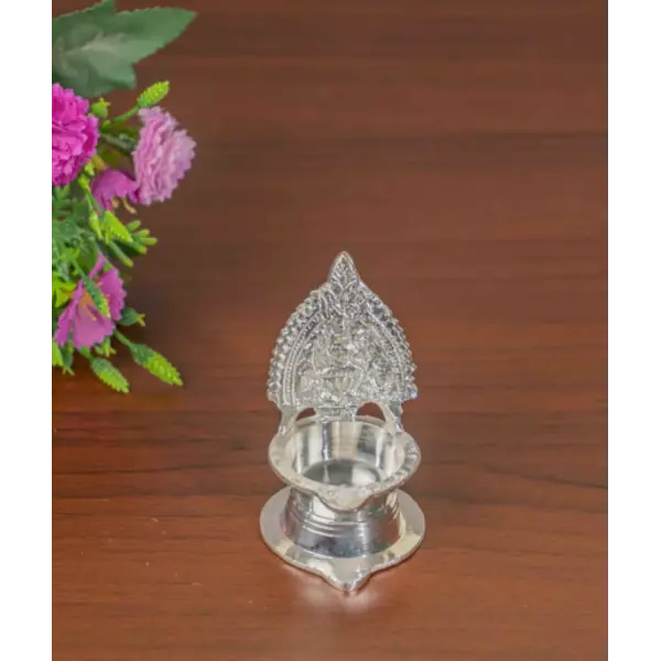 German Silver Kamatchi Diya 3.2 inch German Silver Kamatchi Diya 3.2 inch