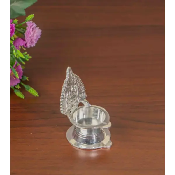 German Silver Kamatchi Diya 3.2 inch German Silver Kamatchi Diya 3.2 inch