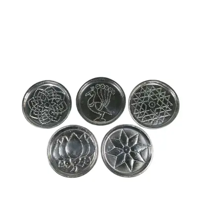 Kolam Plate – Small – Stainless Steel – 4.5 Inch Dia – 15 Gms Kolam Plate – Small – Stainless Steel – 4.5 Inch Dia – 15 Gms