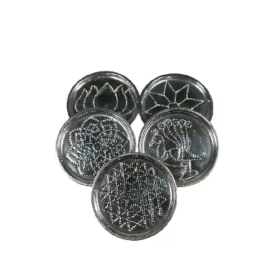 Kolam Plate – Small – Stainless Steel – 4.5 Inch Dia – 15 Gms Kolam Plate – Small – Stainless Steel – 4.5 Inch Dia – 15 Gms