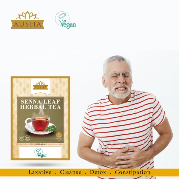 Ausha Organic Senna Tea – 20 Tea Bags – FREE DELIVERY – UK Certified Organic by Soil Association senna tea