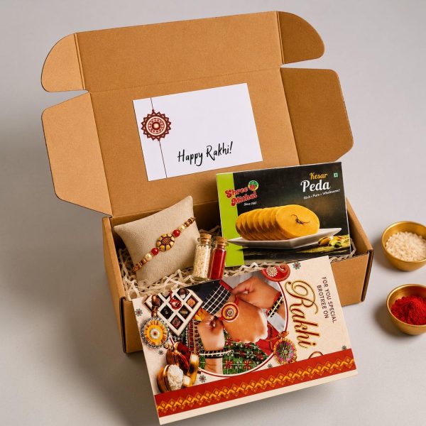 Bandhan of Love – Kesar Peda Rakhi Set