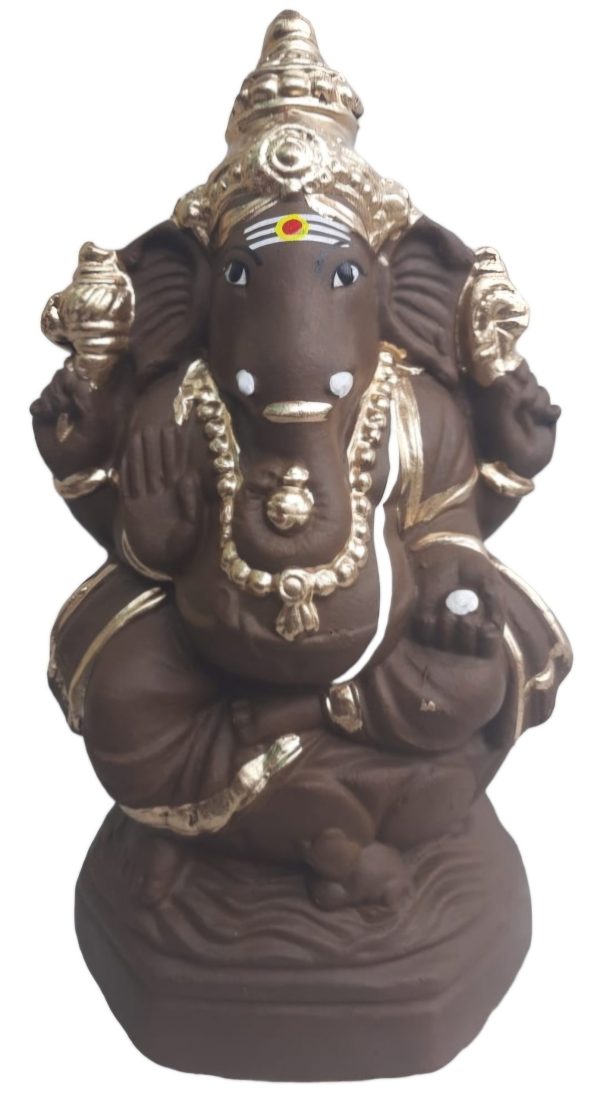 Ganapati – Clay -11 Inch Gold | Giri Doll | Clay | Idol | Eco Friendly Ganesh Murti Ganapati - Clay -11 Inch Gold | Giri Doll | Clay | Idol | Eco Friendly Ganesh Murti
