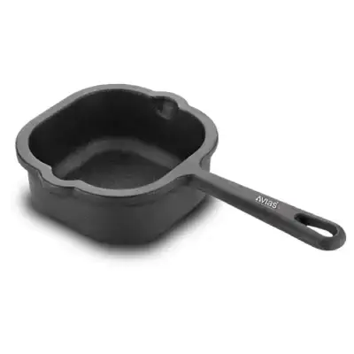 AVIAS CAST IRON SQUARE TADKA PAN 12 CM- medium AVIAS CAST IRON SQUARE TADKA PAN 12 CM- medium