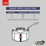 AVIAS TRIPLY SAUCEPAN WITH SS LID 16CM (1.5L)_8