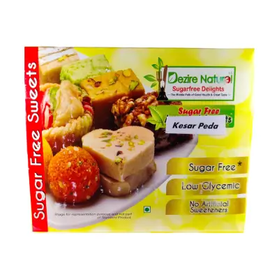 Dezire Sugar Free Low GI Kesar Peda – 200g (pack of 3) Dezire Sugar Free Low GI Kesar Peda – 200g (pack of 3)