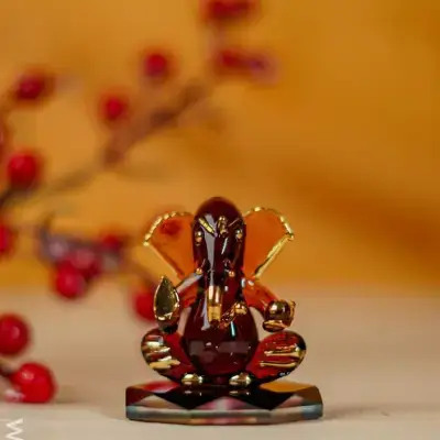 Glass Ganesha Idol Glass Ganesha Idol