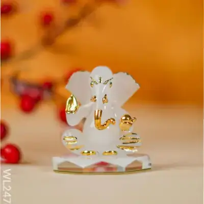 Glass Ganesha Idol Glass Ganesha Idol