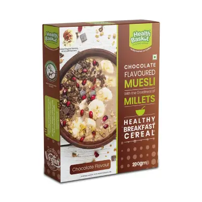 Health Basket MILLET CHOCLATE MUESLI 200gms Health Basket MILLET CHOCLATE MUESLI 200gms