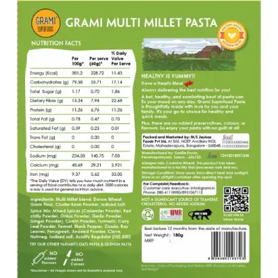 GRAMI 3-IN-1 PASTA (OATS, QUINOA AND MULTI) GRAMI 3-IN-1 PASTA (OATS, QUINOA AND MULTI)