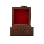 Box Carved With Elephant Inlaid 4x4 Inch_3