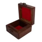 Box Carved With Elephant Inlaid 4x4 Inch_4
