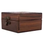 Box Carved With Elephant Inlaid 4x4 Inch_5
