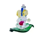 Glass Leaf Ganesh - Small_2