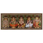 Five God Gold-Brown Frame Photo 31x12 - Matt Print_5