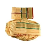 Readymade Silk Panchakacham with Angavastram - Yellow_1