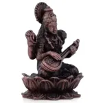 Saraswati Sitting On Lotus - Copper - 2 Inch - 70 Gms_2