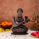 Saraswati Sitting On Lotus - Copper - 2 Inch - 70 Gms_6