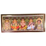 Tirupati Balaji – Maha Lakshmi Ganapati – Saraswati – Muruga Photo – 31 x 12 inches