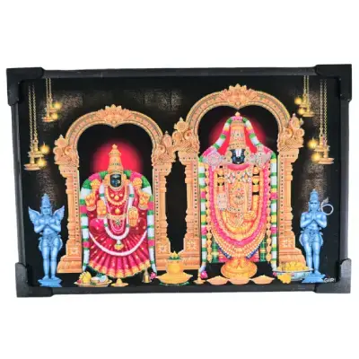 Tirumala Tirupati Balaji and Padmavathi Picture – 9 x 7 inches Tirumala Tirupati Balaji and Padmavathi Picture – 9 x 7 inches