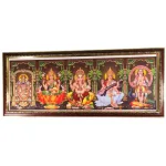 Tirupati Balaji – Maha Lakshmi Ganapati – Saraswati – Muruga Photo – 31 x 12 inches